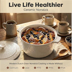 Gotham Steel Hammered 5 Qt Lightweight Dutch Oven Pot - Image 3