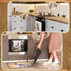 Fourluoo 10 Pcs Wine Kitchen Dish Towels Rugs Oven Mitts and Pot Holders Set - Image 6