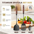 Titanium Spatula Set of 3 for Kitchen, Kitchen Utensil Set Pure Titanium - Image 2