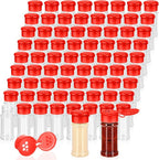 Amyhill 100 Pcs Plastic Spice Bottles Spice Jars by Amyhill