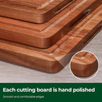 Wood Cutting Boards for Kitchen, Acacia Wooden Cutting Board Set, Charcuterie - Image 4