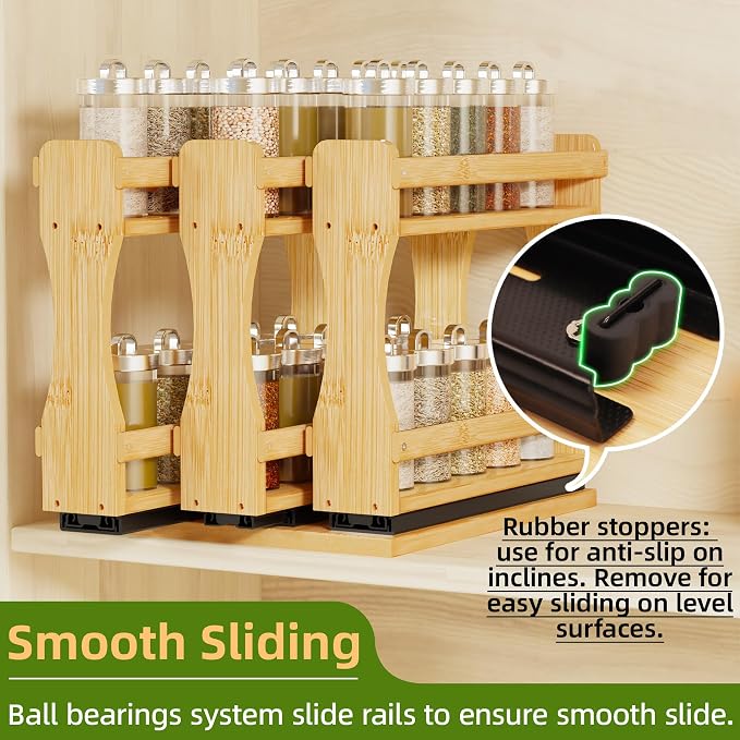 BAMEOS Pull Out Spice Rack Organizer - Image 6