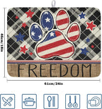 4th of July Dish Drying Mat 24x18 Inch, Patriotic Drying Mat - Image 2