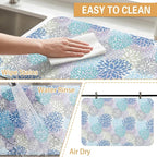 Kitchen Countertop Dish Drying Mat, Super Absorbent Coffee Bar Mat - Image 4