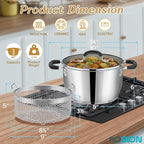 AOSION 6 Quart Stainless Steel Stockpot - Image 2