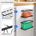 BasicForm 4 Pack Metal Kitchen Inside Cabinet Door Organizer, Adhesive Lid - Image 6