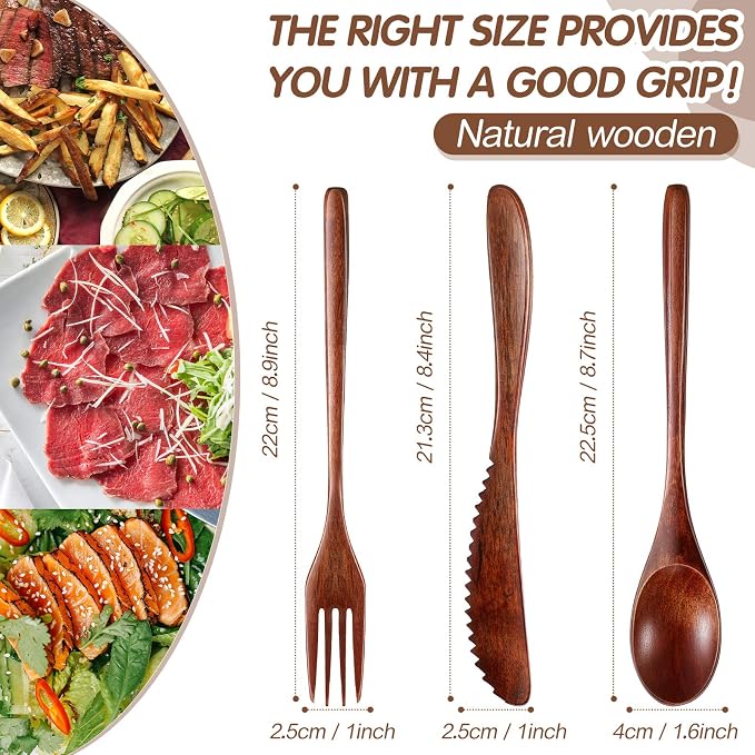 Geiserailie 12 Pcs Wooden Utensils - Image 2