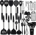 Silicone Cooking Utensils Set, NCUE 35 Pcs Kitchen Utensils Set by NCUE