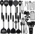Silicone Cooking Utensils Set, NCUE 35 Pcs Kitchen Utensils Set by NCUE