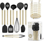 COOK WITH COLOR Silicone Cooking Utensils, Kitchen Utensil Set, Cooking Utensils by CookwithColor