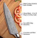 Sunnecko 8 Inch Chef Knife, Professional Japanese Style Kitchen Knife - Image 4