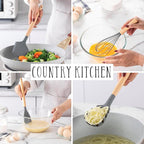 Country Kitchen Non Stick Silicone Utensil Set - Image 4