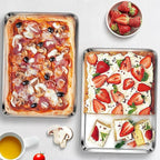 Homikit 2 Pack Baking Sheet, 9 x 13 Inches Stainless Steel Quarter Sheet Pan Set - Image 6