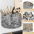 YIUKEA 360° Rotating Utensil Caddy - Image 5