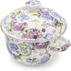 Flower Enamel on Steel Stock Pot/Stockpot - Image 4