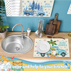 Teenyyou 4 Pcs Seasonal Dish Drying Mats - Image 2