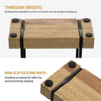 Napkin Holder for Table, Acacia Iron Standing Napkin Dispenser for Kitchen - Image 7
