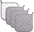 Joyhalo 4 Pack Pot Holders for Kitchen, Cotton Oven Holder by Joyhalo