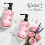 16 OZ Pink Glass Soap Dispenser - Image 6