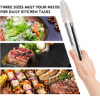 HOTEC Premium Stainless Steel Locking Kitchen Tongs - Image 3