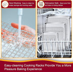P&P CHEF 16 + 12.5 + 9 Inch Baking Sheet and Rack Set, Stainless Steel Cookie - Image 6