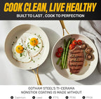Gotham Steel 15 Pc Ceramic Cookware Set, Ceramic Pots and Pans Set Non Stick - Image 4
