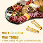 EDDEAS 12 PCS Small Serving Tongs, 4.3" Mini Gold Tongs, Coffee Bar, Tea Party - Image 4