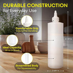 BRIGHTFROM Condiment Squeeze Bottles, 16 OZ Empty Squirt Bottle - Image 3