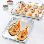 Homikit 1 Pack Quarter Sheet Pan, 9x13 Inches Stainless Steel Cookie Sheets - Image 6