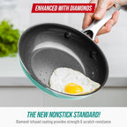 Blue Diamond 8" Nonstick Frying Pan Skillet, Diamond Infused Ceramic PFAS-Free - Image 2
