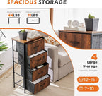 Sweetcrispy 4 Drawer Dresser, Fabric Storage Tower Organizer - Image 4