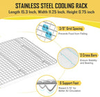 16 Inch Baking Sheet Pan with Cooling Rack Set, Joyfair Stainless Steel Toaster - Image 3