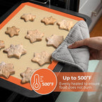 Silicone Baking Mat Set of 3, Silicone Baking Mats Cookie Sheet, Non-Stick Mats - Image 4