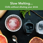 Tovolo Skull Ice Cube Mold Pack of 2 Craft Ice Molds - Image 2