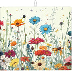 Butterfly Flowers Dish Drying Mat 16x18 Inch, Microfiber Absorbent Fast Dry Mat by Unknown