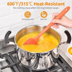 U-Taste Extra-Long 600ºF Heat Resistant Spatula Spoon: 14" Silicone Spoonula - Image 4