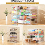 Acrylic 3 Pack Desk Organizers and Accessories, Makeup Organizer Storage - Image 4