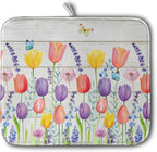 Tulip Floral Dish Drying Mat for Kitchen Counter Watercolor Spring Flower Dish by Kwlegh