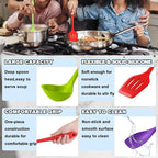 E-far 10 Pcs Silicone Cooking Utensils Set, Heat Resistant Kitchen Utensil Set - Image 4