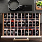 Churboro 48 Spice Jars with 547 Labels- Glass Spice Jars with Black Metal Caps - Image 4