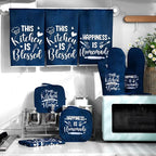 Leinuosen 8 Pcs Kitchen Towels and Oven Mitts Sets Pot Holders Dishcloths Set - Image 7