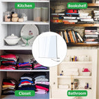 Acrylic Shelf Dividers for Closet Organization, Adjustable Acrylic Bookshelf - Image 8