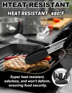 Anaeat Non-Stick Silicone Locking Tong Set of 3 - Image 8