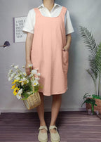 Cotton Cross Back Aprons Solid Color Cooking Kitchen Garden Smock - Image 2