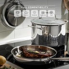 T-fal Pro Tri-Ply Stainless Steel Cookware Set 13 Piece Induction Compatible - Image 7