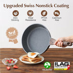 SENSARTE Nonstick Skillet, Deep Frying Pan 10/11/12-inch, Saute Pan - Image 2