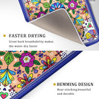 Mexican Talavera Dish Drying Mat Navy Blue Large Microfiber Dish Drain Pad - Image 3