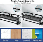 Taozun Paper Towel Holder with Shelf & Side Straw Basket - Image 5