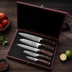 Wakoli EDIB 5-Piece Damascus Knife Set, Professional Kitchen Knives made of - Image 7