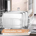E-far Baking Sheets Set of 3, 16” x12” x 1” Stainless Steel Cookie Sheets Pans - Image 5
